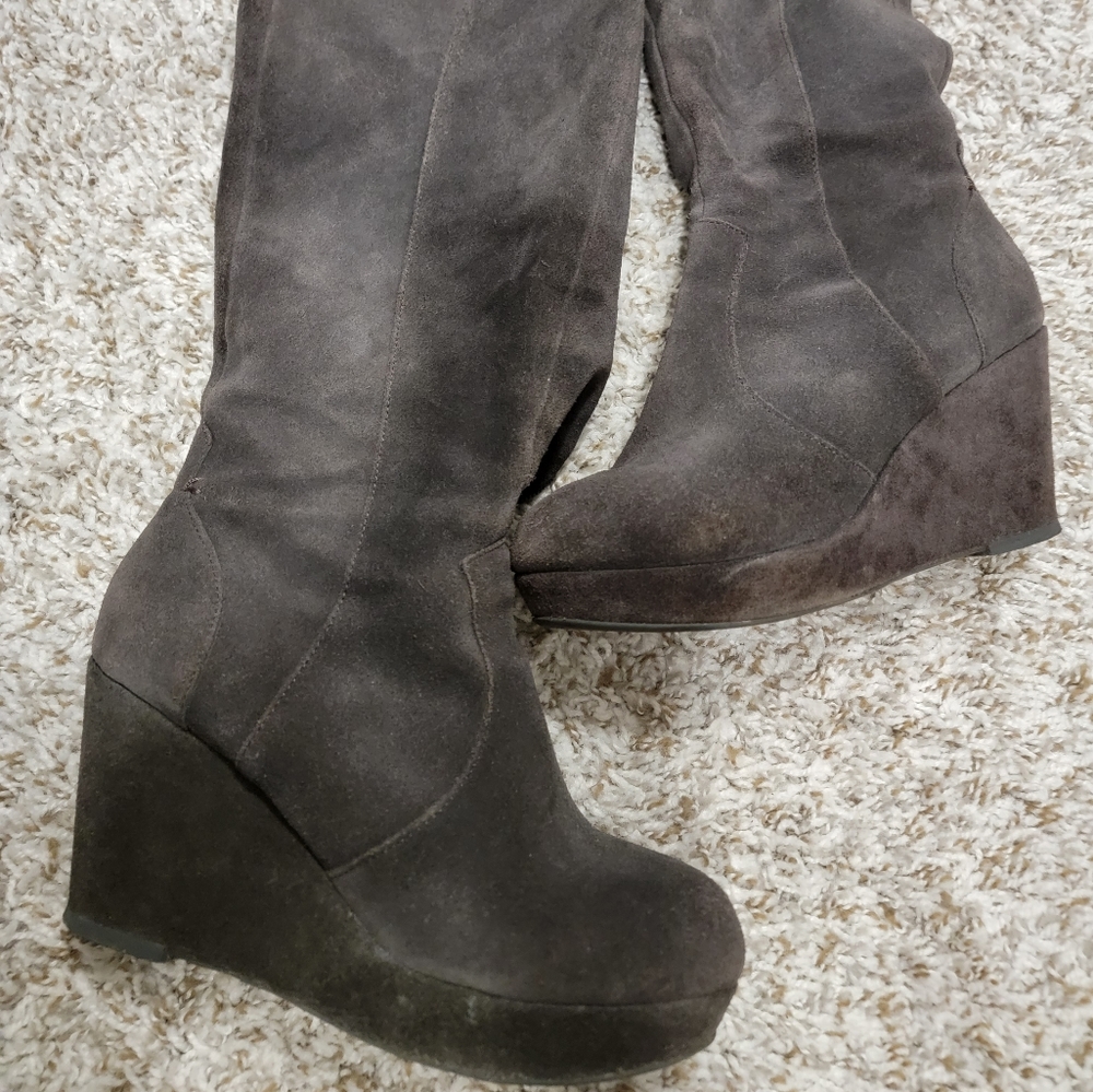 Sz 7 gray suede steve madden boots